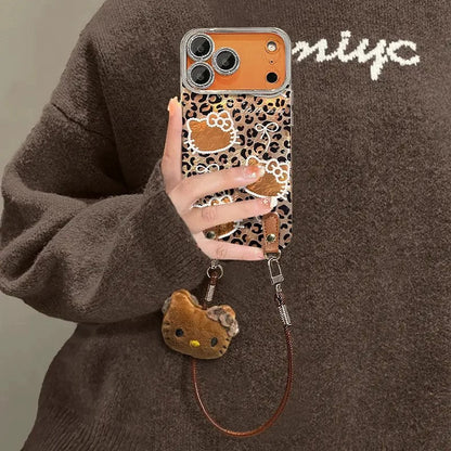 Leopard print Kitty phone case