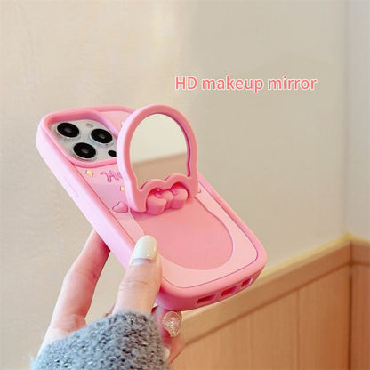 Cute Kitty Cat Mirror Stand Phone Case