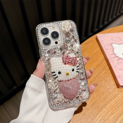 Heart-shaped diamond Kitty bag