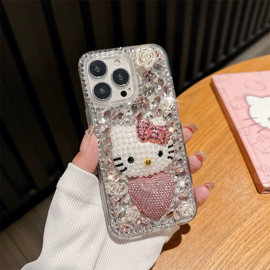 Heart-shaped diamond Kitty bag