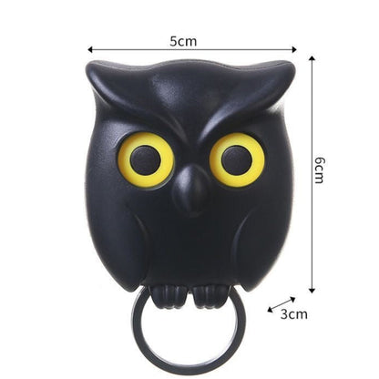 Creative owl punch-free magnetic hook