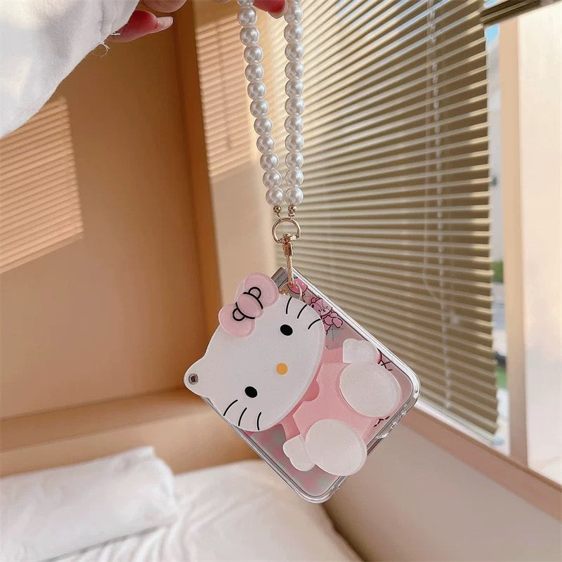 Android compatible Kitty Cat Mirror Stand Phone Case
