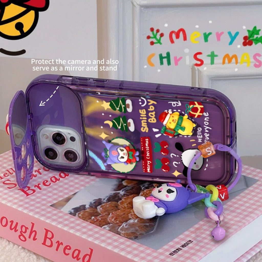 Christmas Doll Flip Mirror Phone Case