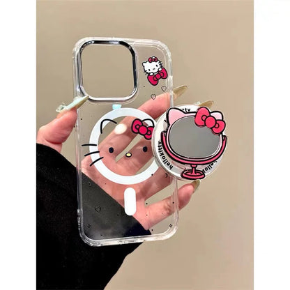 Kitty magnetic mirror phone case