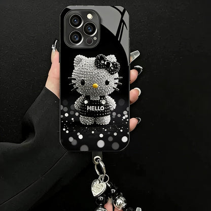 Sparkling Rhinestone Hello Kitty Bracelet Phone Case