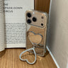 Heart-Shaped Mirror Stand Phone Case