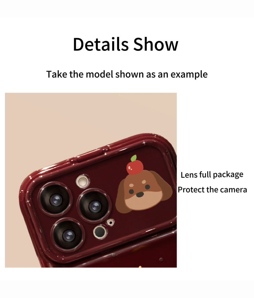 Dachshund Flip Phone Case with Mirror and Stand