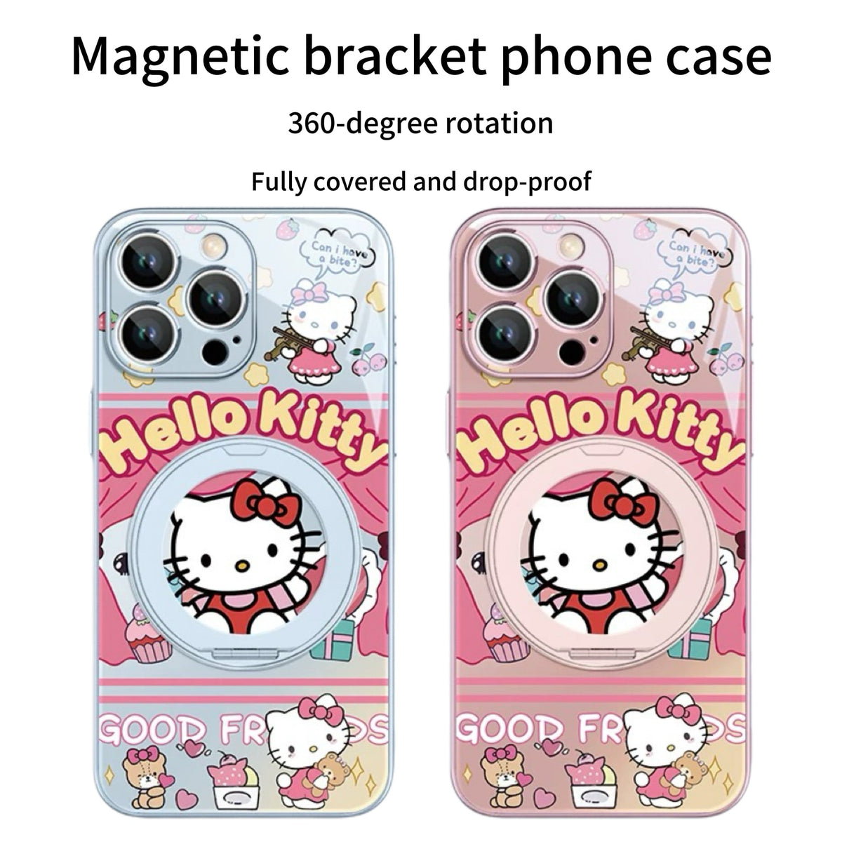 Girly Kitten Magnetic Holder Phone Case