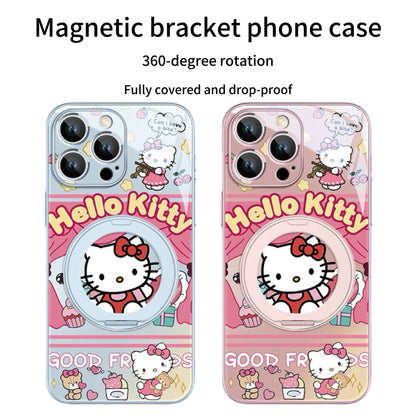 Girly Kitten Magnetic Holder Phone Case