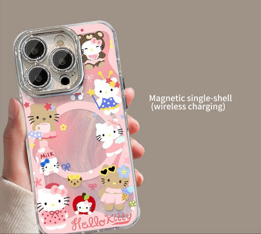 Pink magnetic rocking Kitty phone case