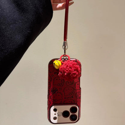 Hello Kitty burgundy full-screen phone case