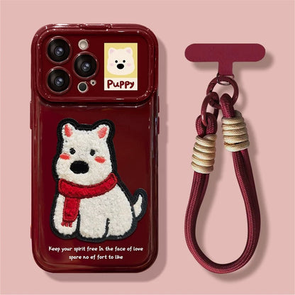 Puppy/Penguin Flip Mirror Phone Case