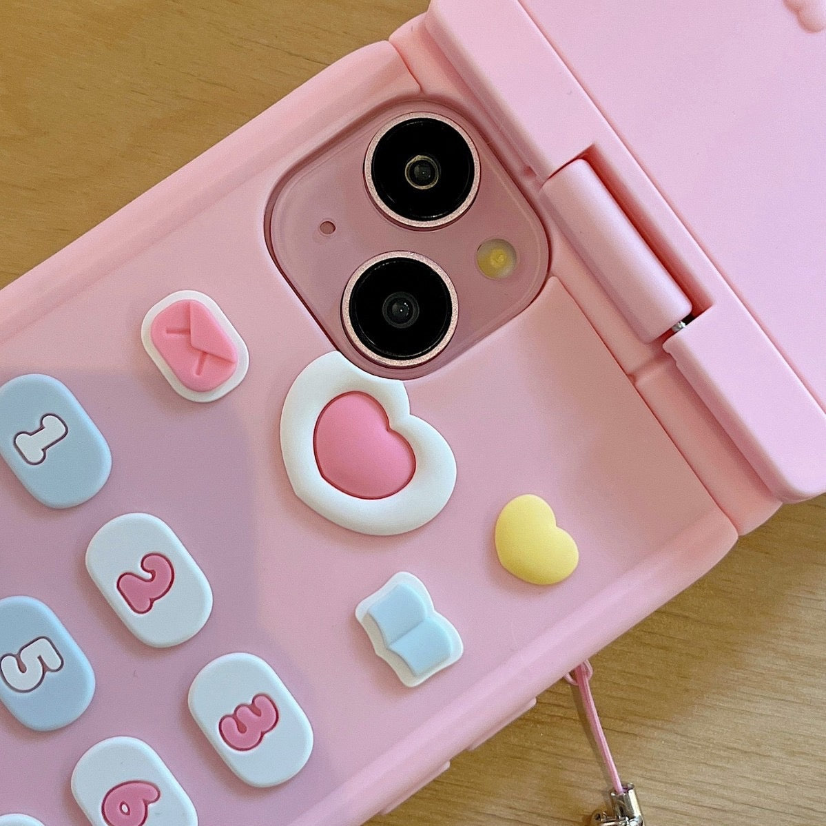 Hello Kitty Flip Mirror Pendant Phone Case