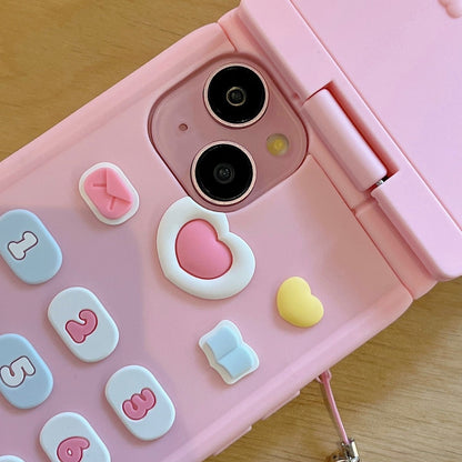 Hello Kitty Flip Mirror Pendant Phone Case