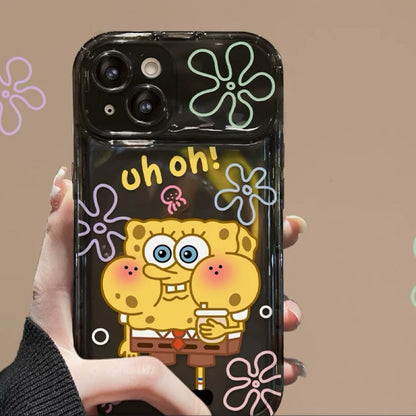 SpongeBob Patrick Star flip mirror phone case