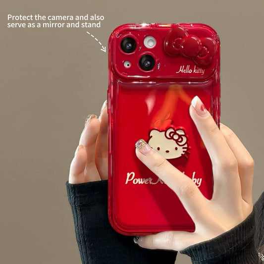 Red Kitten Flip Phone Case (with Mirror and Stand)