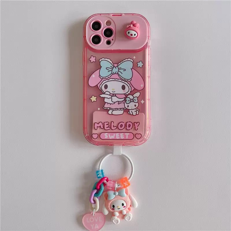 3D Sanrio flip mirror stand phone case