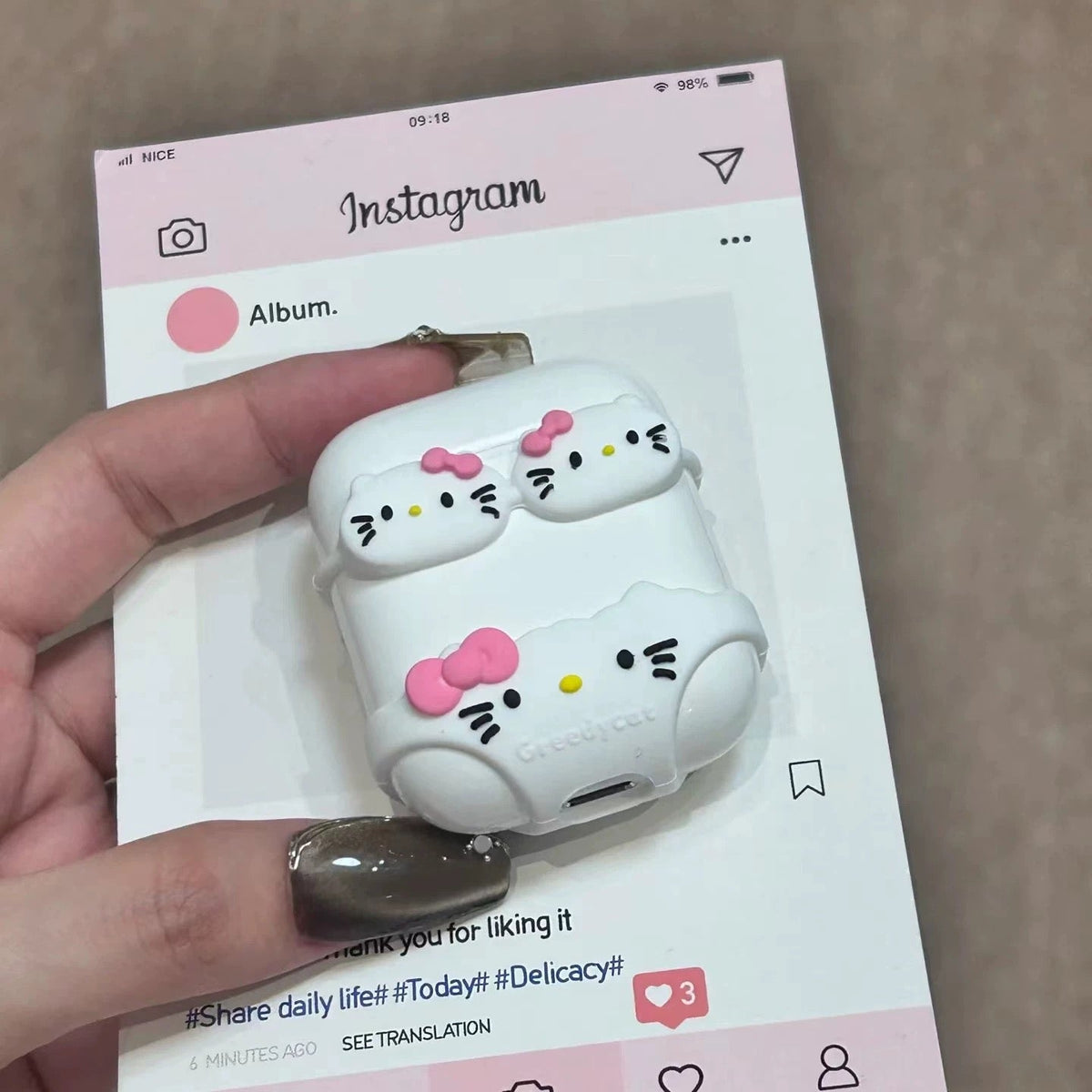 Hello Kitty bikini earphone case