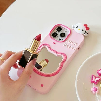 Pink mirror Kitty phone case