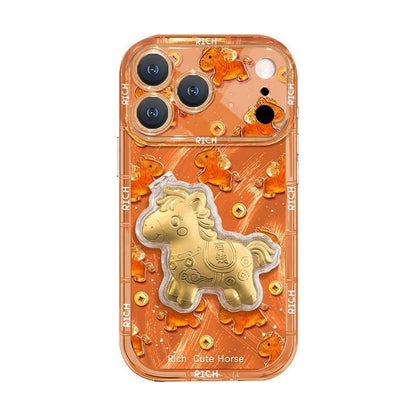 Orange Pony Mirror Stand Phone Case