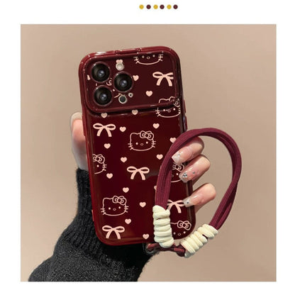Full Screen Kitty Flip Mirror Stand Phone Case