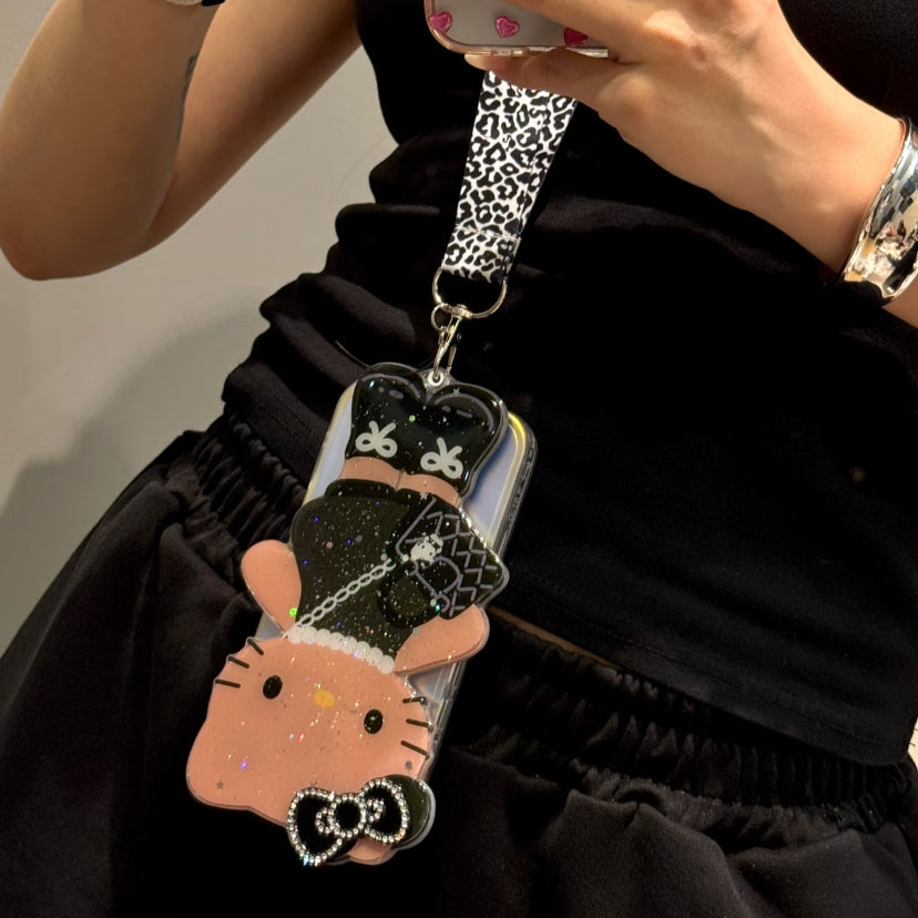 Cartoon sliding mirror Kitty phone case