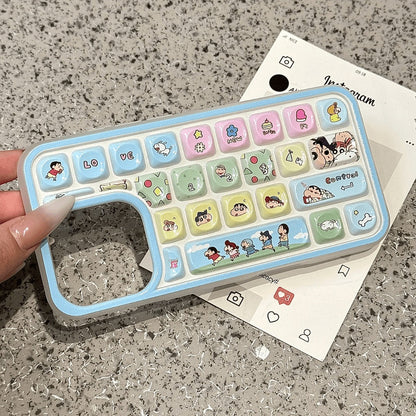 Kitty and Crayon Shin-chan niche keyboard phone case