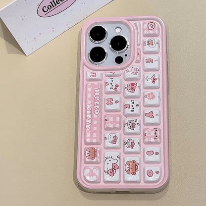 Kitty and Crayon Shin-chan niche keyboard phone case