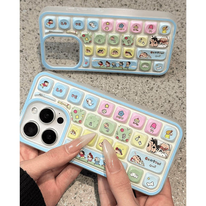 Kitty and Crayon Shin-chan niche keyboard phone case
