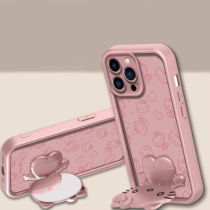 Pink Kitten with Rotating Mirror and Stand