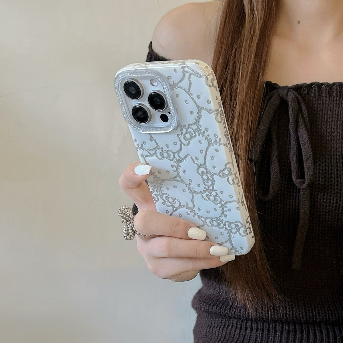 Cartoon Glitter Hello Kitty Phone Case