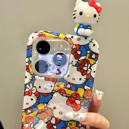 Cute full screen driving kitty phone case