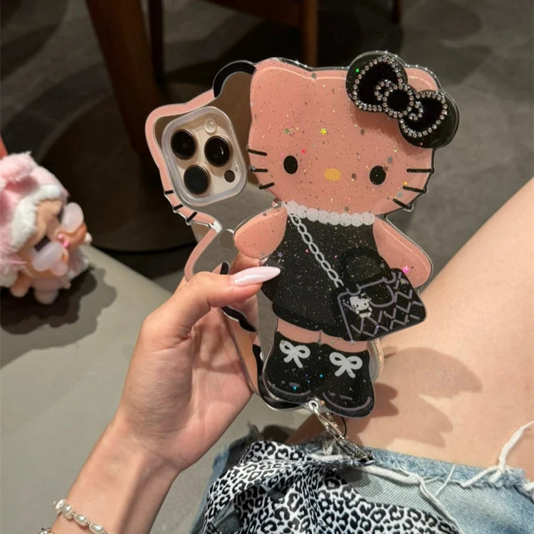 Cartoon sliding mirror Kitty phone case