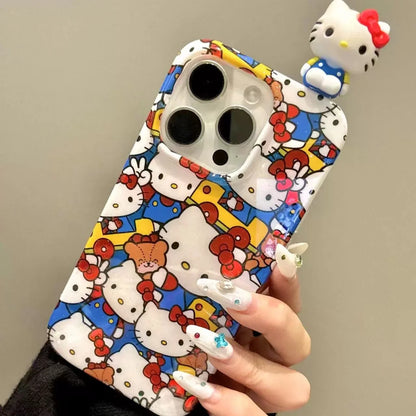 Cute full screen driving kitty phone case