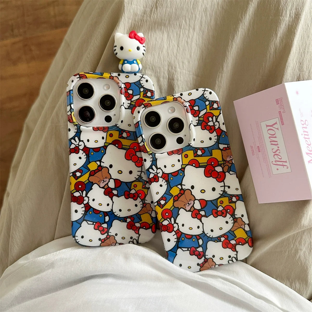 Cute full screen driving kitty phone case