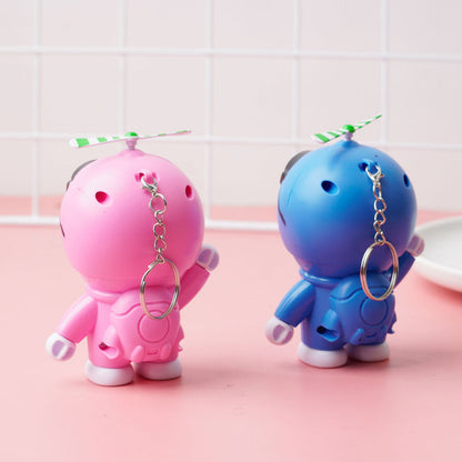 Doraemon press to change face doll pendant