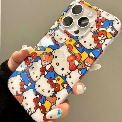 Cute full screen driving kitty phone case