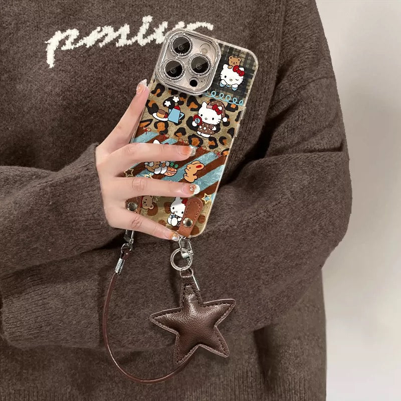 Leopard print Kitty phone case – Style 2