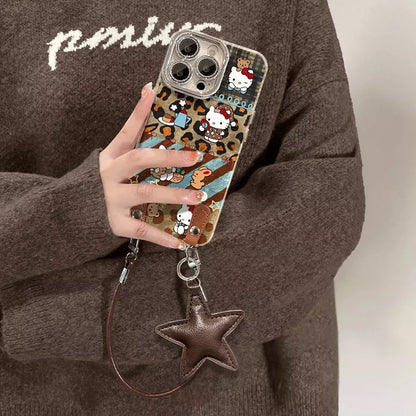 Leopard print Kitty phone case – Style 2