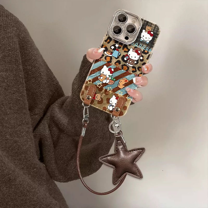 Leopard print Kitty phone case – Style 2