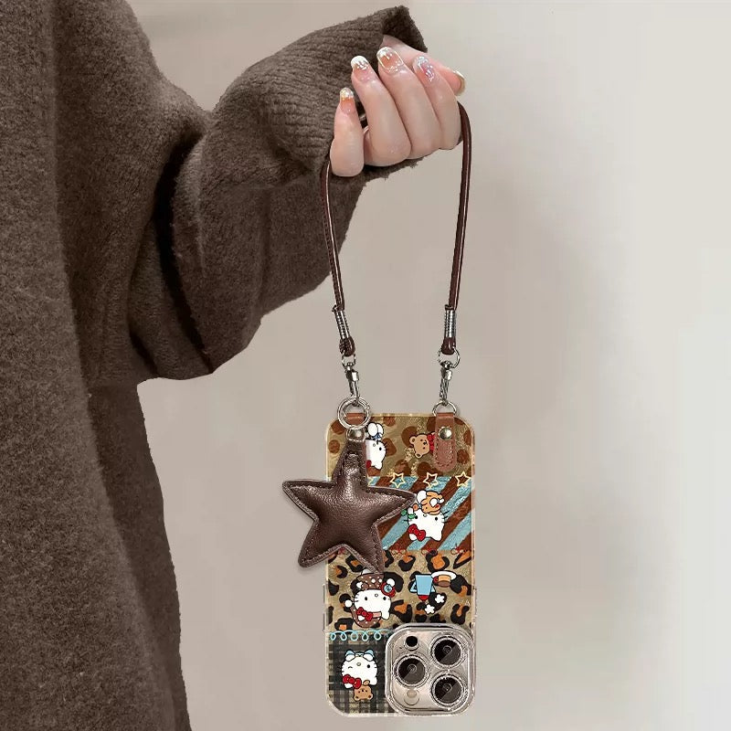 Leopard print Kitty phone case – Style 2