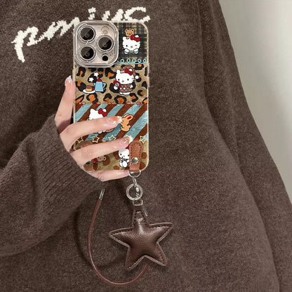 Leopard print Kitty phone case – Style 2