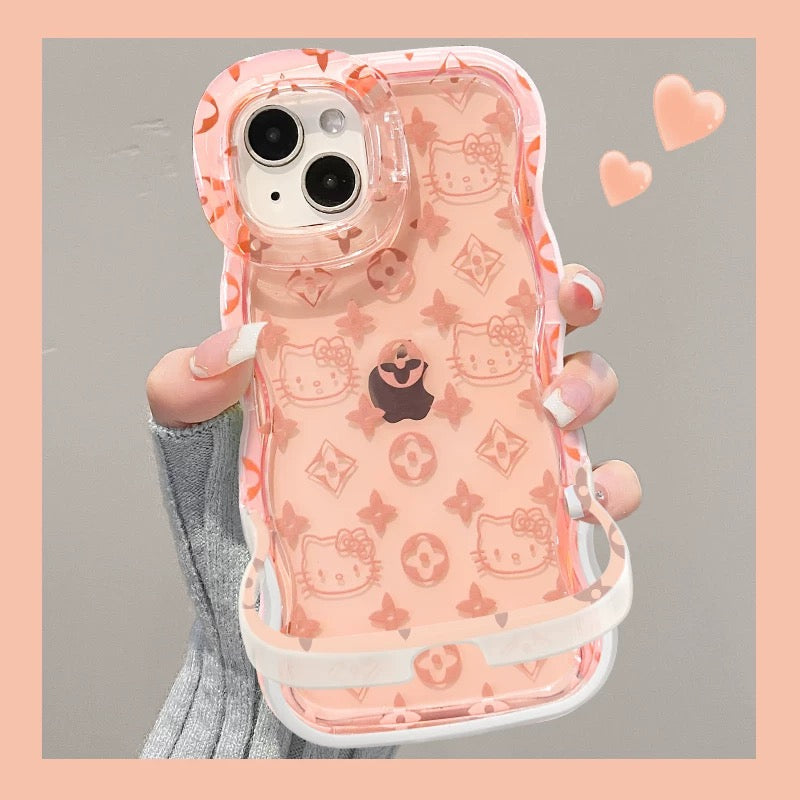 Invisible dual-stand Kitty cat phone case – Style 2