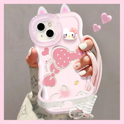 Pink heart Kitty phone case
