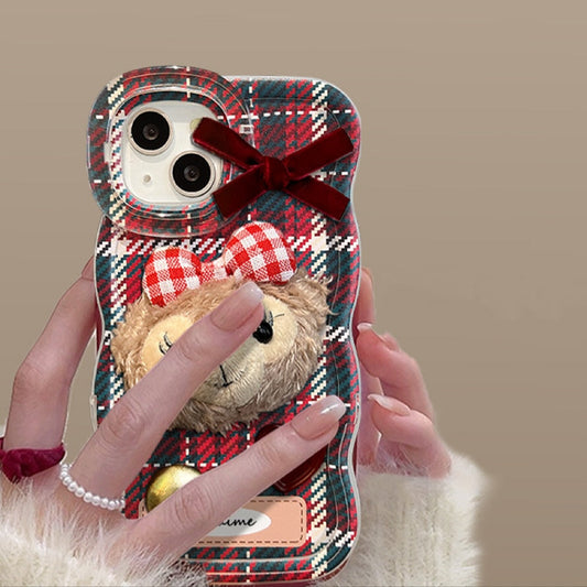 Bench Double Stand Plaid ShellieMay Doll Phone Case