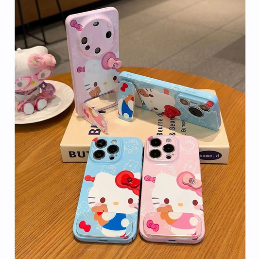Hello Kitty Bowknot Mirror Stand Phone Case – Style 2