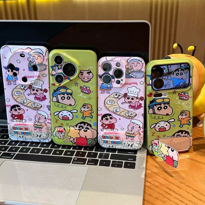 Crayon Shin-chan Portable Mirror Phone Case