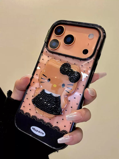 Sparkly black Kitty phone case