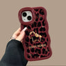 Leopard-Print Calf Hair Phone Case with Dual Invisible Kickstands