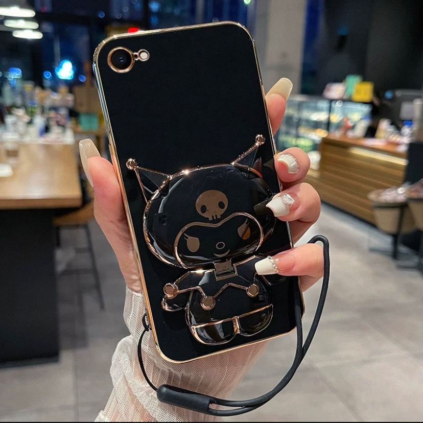 Kuromi Rotating Mirror and Stand Phone Case(No Hand Strap)
